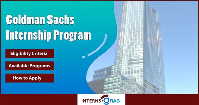 Goldman Sachs Internship